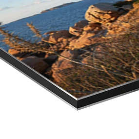 Papier d'art sur une plaque d'aluminium